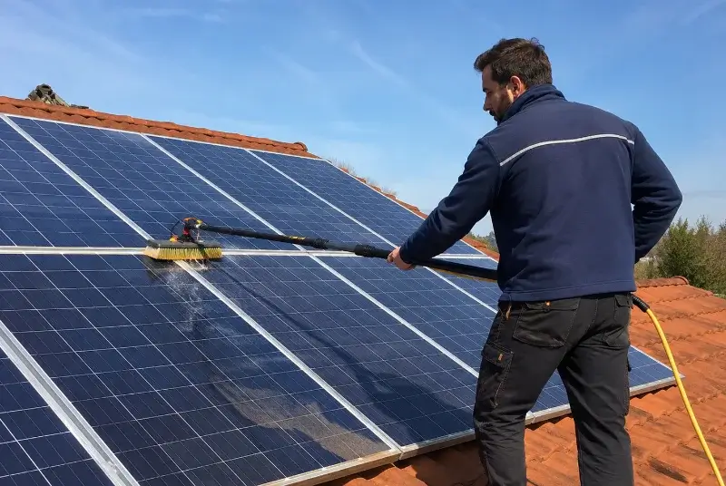 Nettoyage et entretien de panneaux solaires à Beurlay